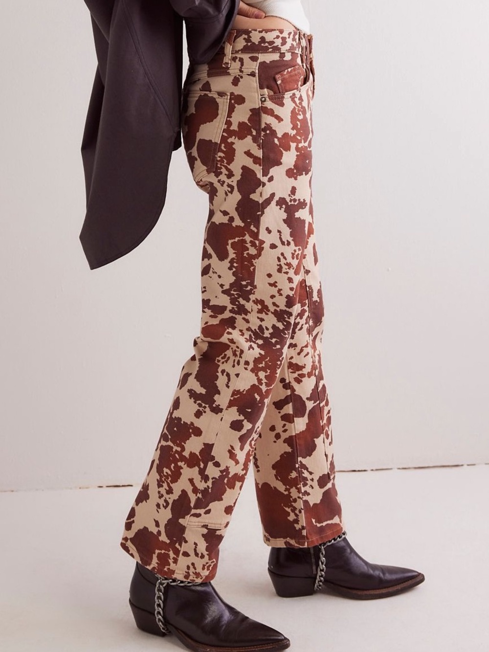 We The Free Risk Taker Mid-Rise Printed Jeans Size 32 - Picture 3 of 5